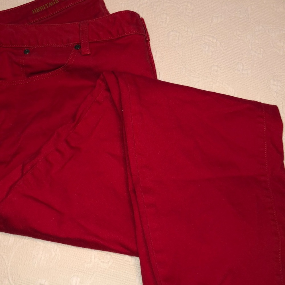 Red jeans -Talbots Heritage style, ankle length